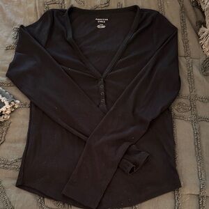 American Eagle Long Sleeve Henley Top